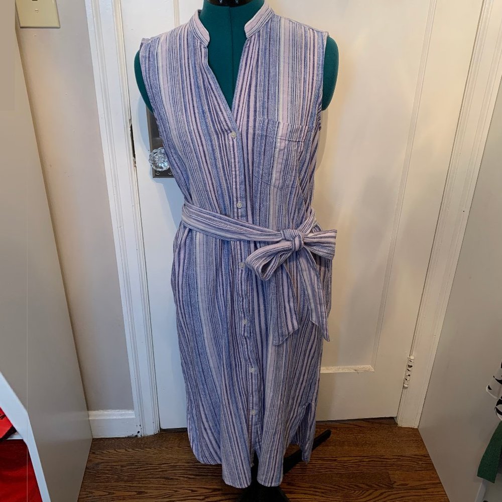 Gap Button Down High Low Dress